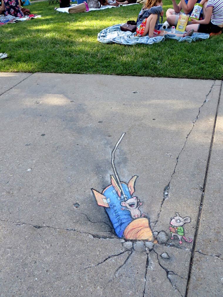David Zinn创意街头涂鸦艺术