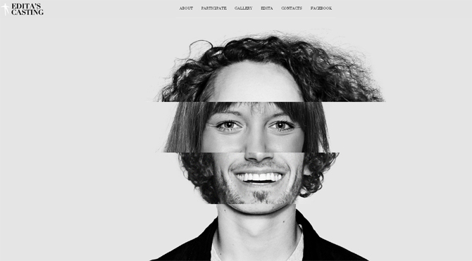人物肖像图片背景的网页设计欣赏