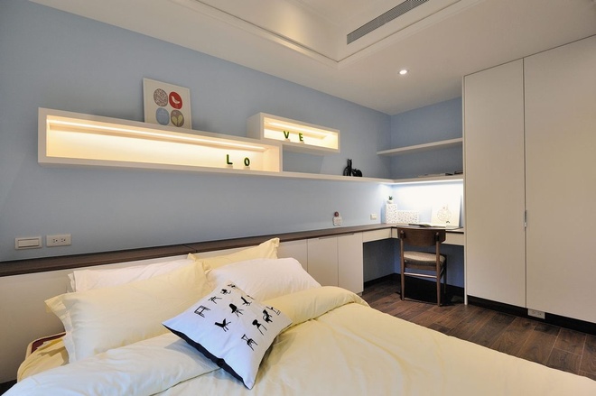 舒适品味的102平现代风格三房公寓设计