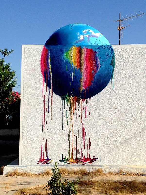 法国艺术家Brusk创意街头涂鸦作品