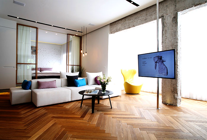 以色列现代风格90平米公寓设计
