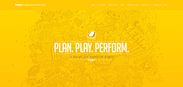 30个黄色系配色的网站设计欣赏