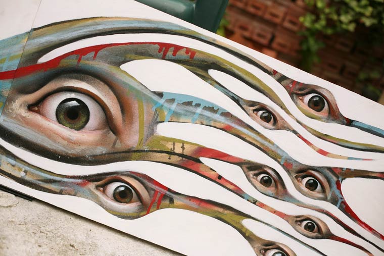 克罗地亚街头艺术家Lonac街头涂鸦艺术