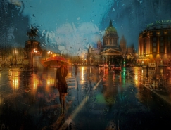 Eduard Gordeev鏡頭下的雨中街景