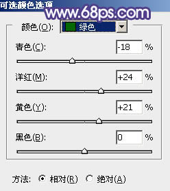 Photoshop将花木边的人物加上清爽鲜艳的秋季色