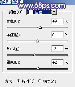 Photoshop将花木边的人物加上清爽鲜艳的秋季色