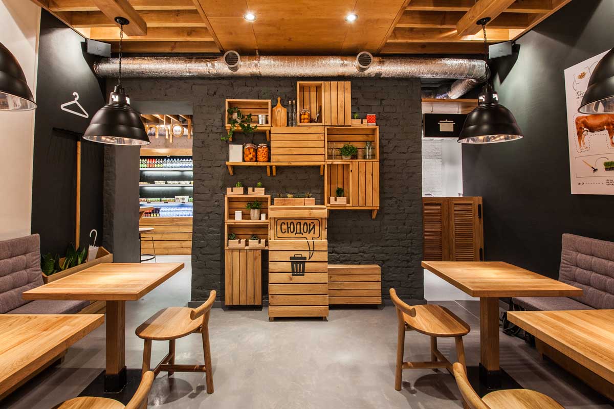 保持随性与自然:基辅Simple餐厅设计