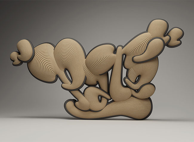 Rizon Parein漂亮的3D字体设计欣赏