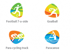 2016里约残奥会运动项目图标矢量素材