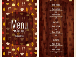餐厅菜单模板矢量素材(4)
