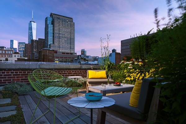 迷人的室内庭院和屋顶花园:纽约顶层公寓惊艳改造