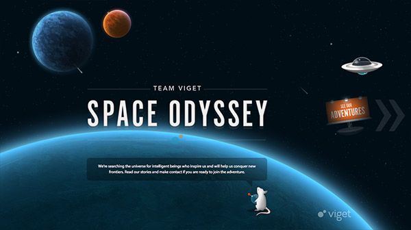 15个太空主题背景的网站设计