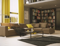 家裝設計實例欣賞:溫暖舒適的淡黃色點綴