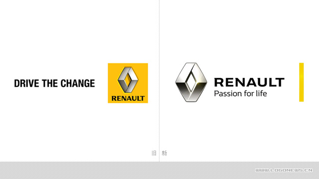 雷诺汽车（Renault）采用全新的LOGO和口号