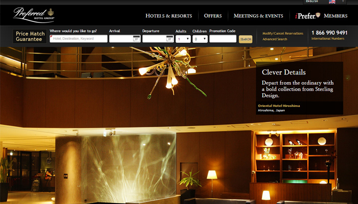 30个酒店网站布局设计灵感