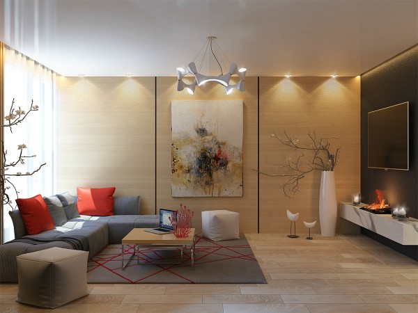 家装设计欣赏:木质板条带来的质感纹理和温暖感觉
