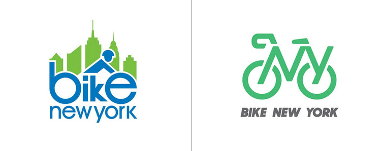 非盈利性的慈善机构纽约骑车(Bike New York)启用新logo