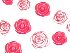 水粉玫瑰花背景矢量素材