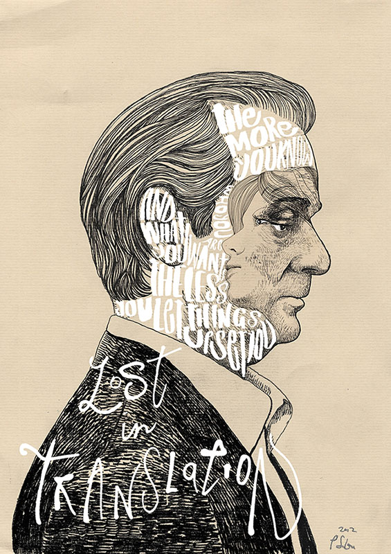 Peter Strain创意字体组成的肖像插画欣赏