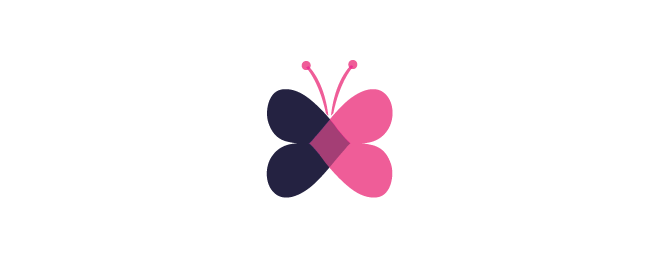 标志设计元素运用实例：蝴蝶(四)