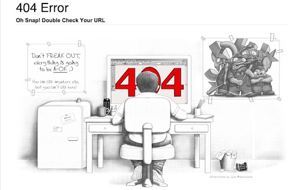 25个创意404错误页面设计