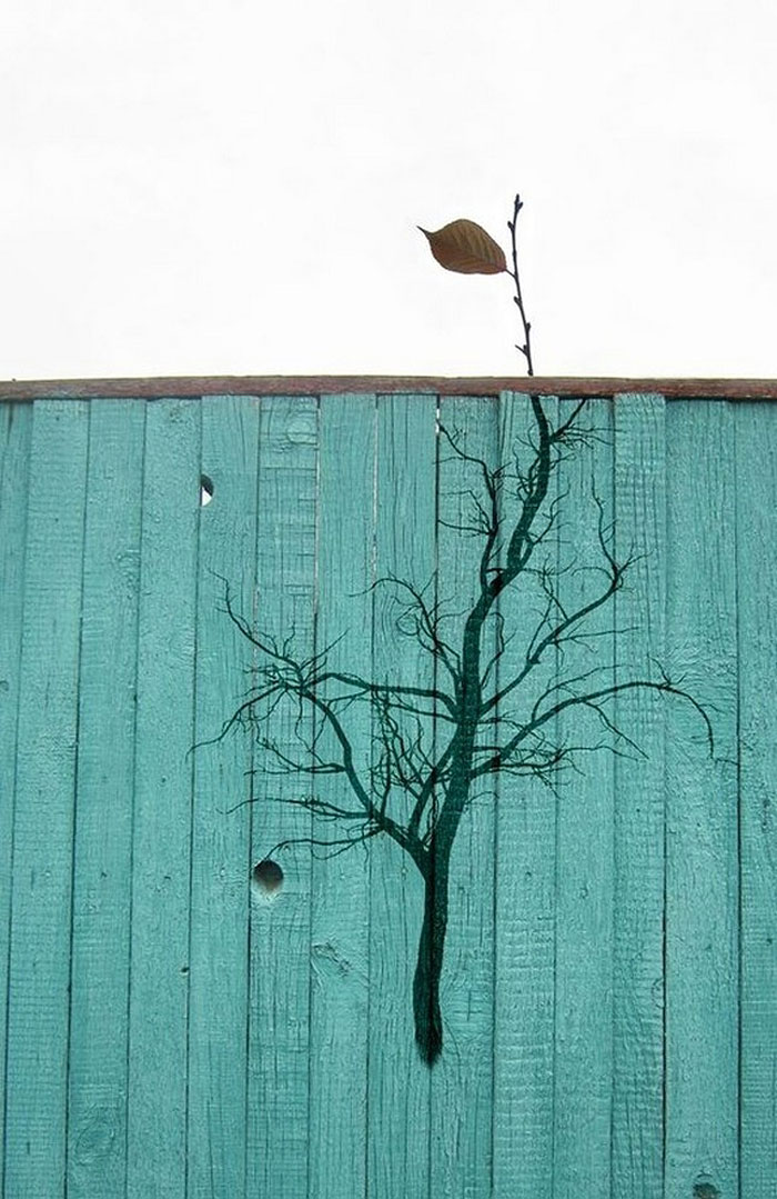 巧妙与自然互动的15个街头艺术作品
