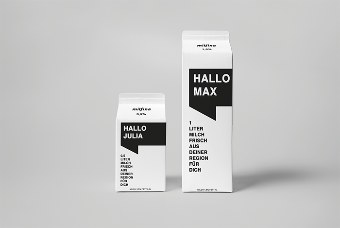 Milfina牛奶包装设计