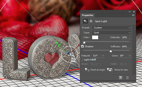 利用3D工具制作细腻的浮雕花纹立体字