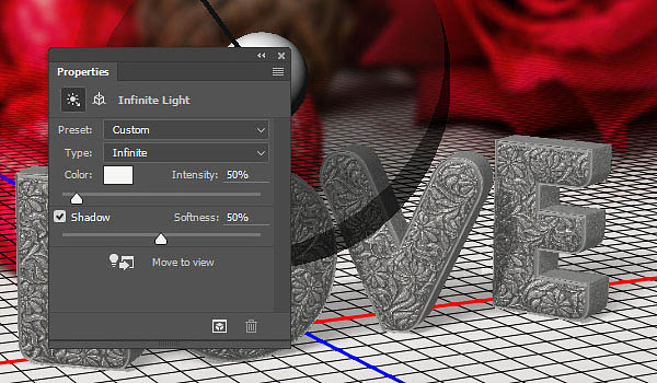 利用3D工具制作细腻的浮雕花纹立体字