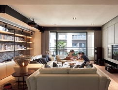 溫暖的色調和工業元素的使用:台灣現代簡約住宅裝修設計