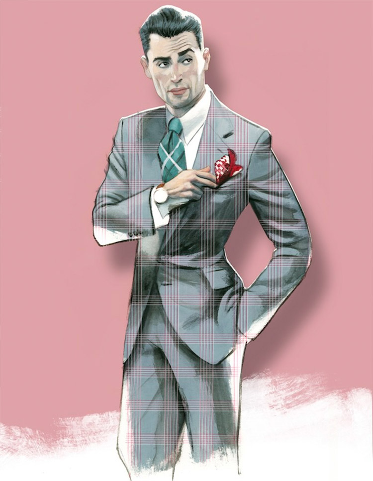 Fernando Vicente时尚男性人物插画设计