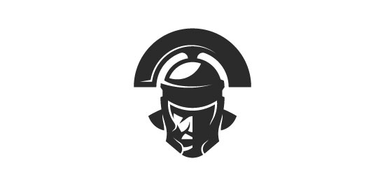 标志设计元素应用实例:古代战士(斯巴达战士)