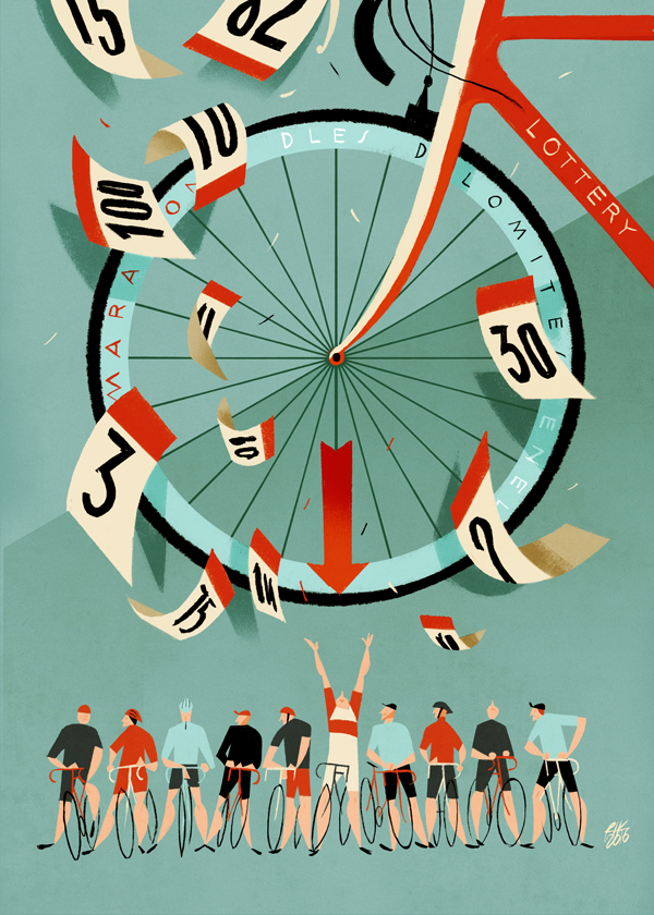 Riccardo Guasco创意自行车运动插画设计