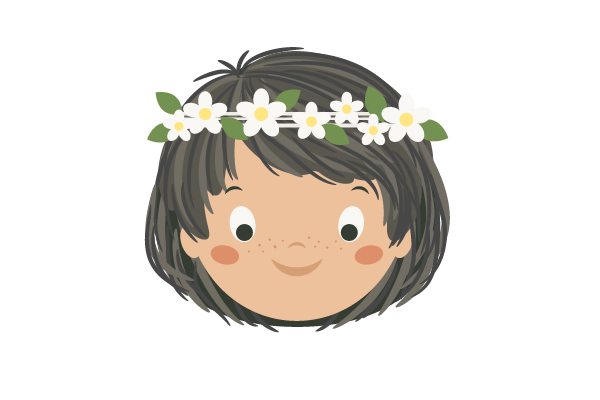 Illustrator中绘制吃西瓜的可爱女孩