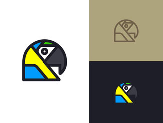 标志设计元素运用实例：鹦鹉(3)