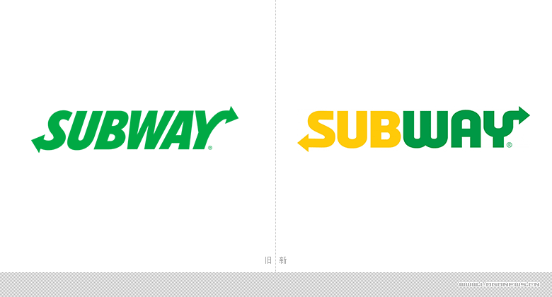 跨国快餐连锁店 赛百味（Subway）更换新LOGO