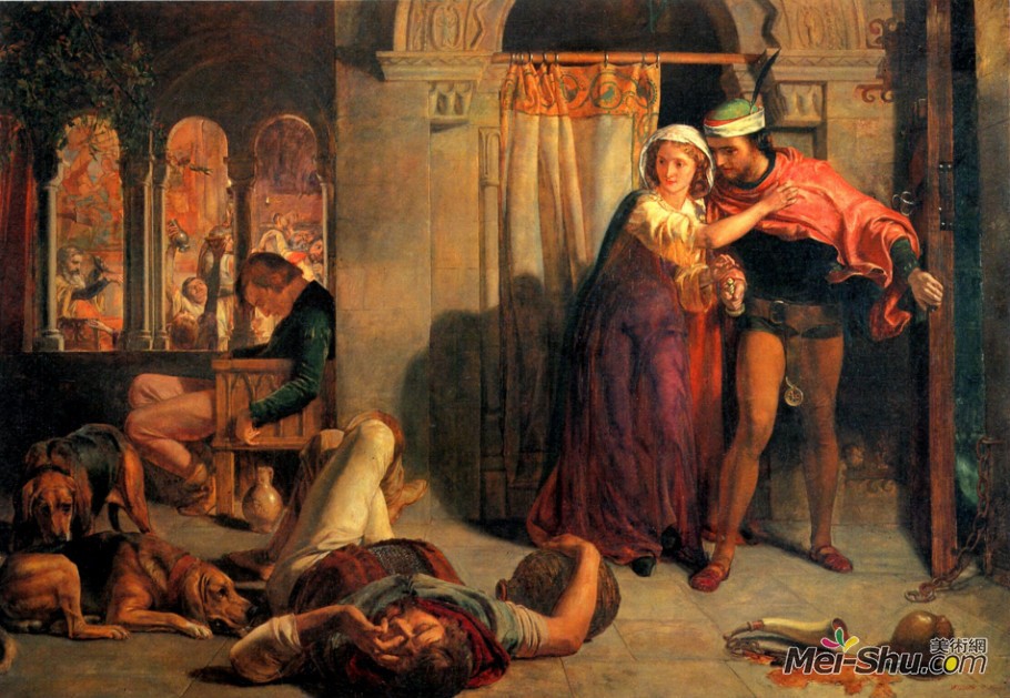 威廉·霍爾曼·亨特William Holman Hunt作品 Eve of Saint Agnes