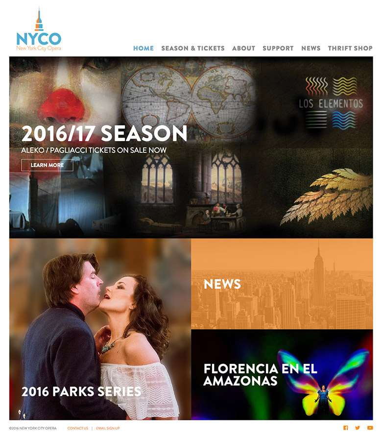 纽约城市歌剧院（New York City Opera）启用新LOGO