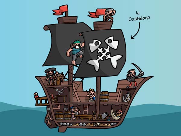 30张卡通海盗插画欣赏