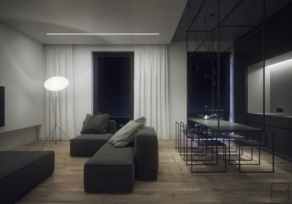 3个极简风格单色调公寓设计