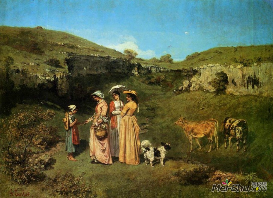 居斯塔夫·庫爾貝Gustave Courbet作品 年輕的農村婦女