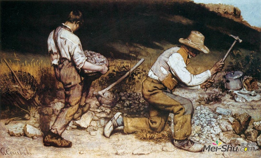 居斯塔夫·庫爾貝Gustave Courbet作品 石工