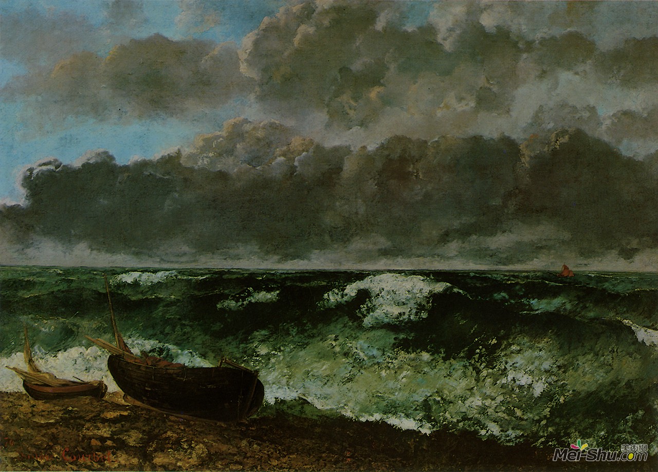 居斯塔夫·庫爾貝Gustave Courbet作品 翻騰的大海﹝The Stormy Sea﹞