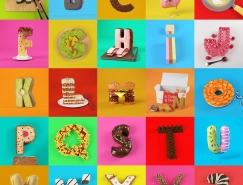 Cess创意3D食品字母