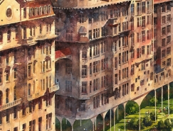 Tytus Brzozowski的奇幻城市插画