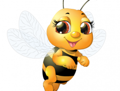 可爱卡通小蜜蜂矢量素材