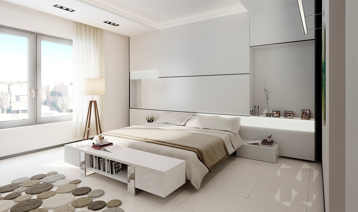 18个放松舒适的浅白色卧室设计