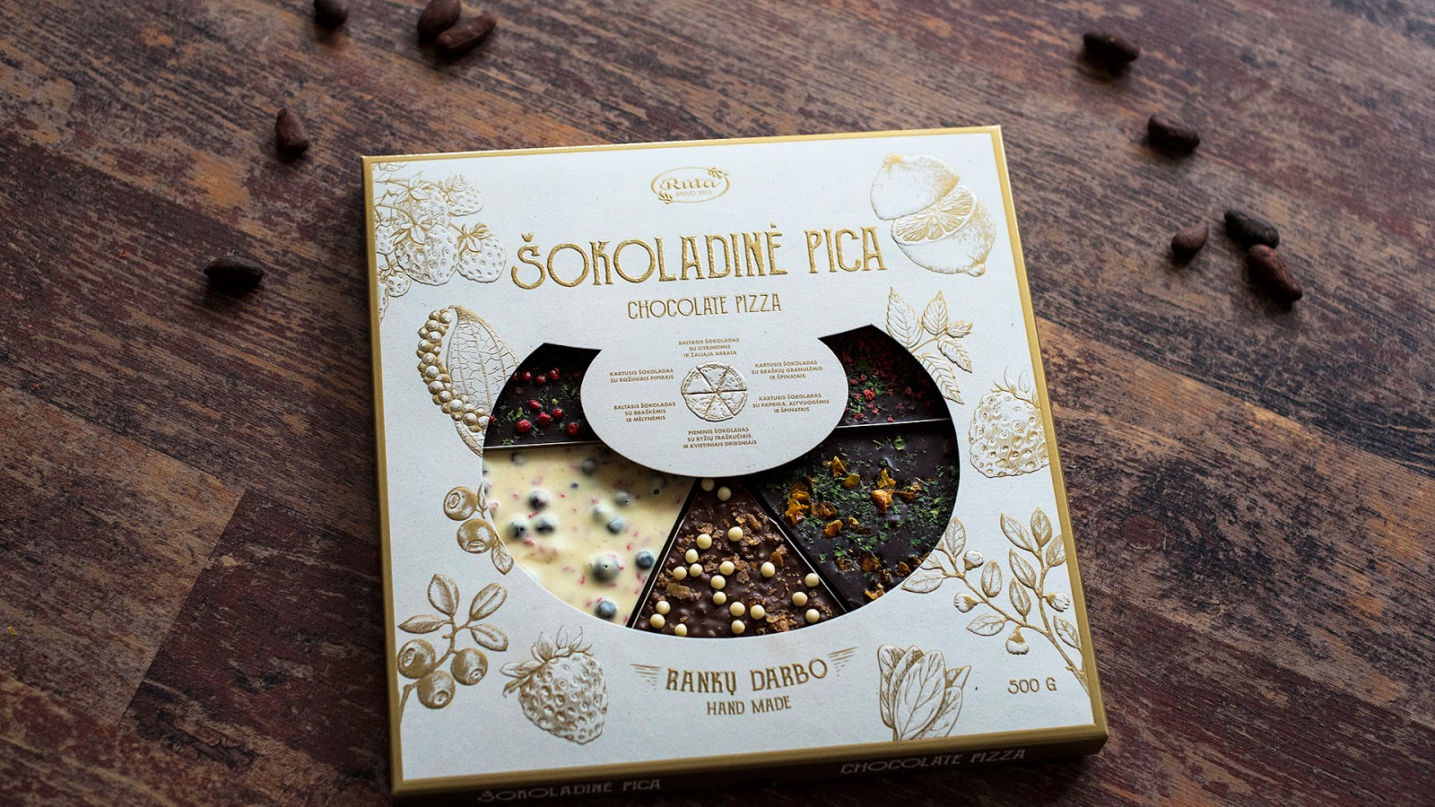 Rūta巧克力比萨包装设计