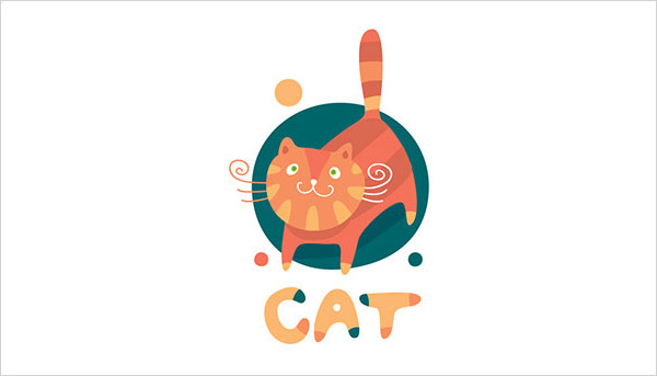 可爱猫咪主题Logo设计欣赏