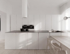 40個精美大氣的黑白色廚房設計